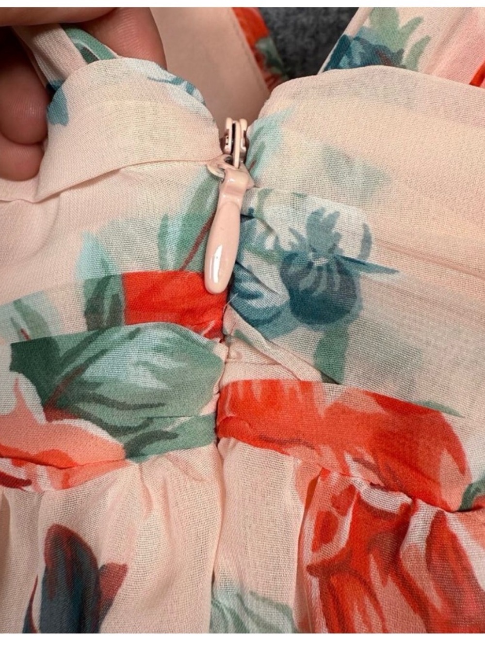 Lulu's Floral Maxi Dress - Pink and Green - Picture 10 of 15